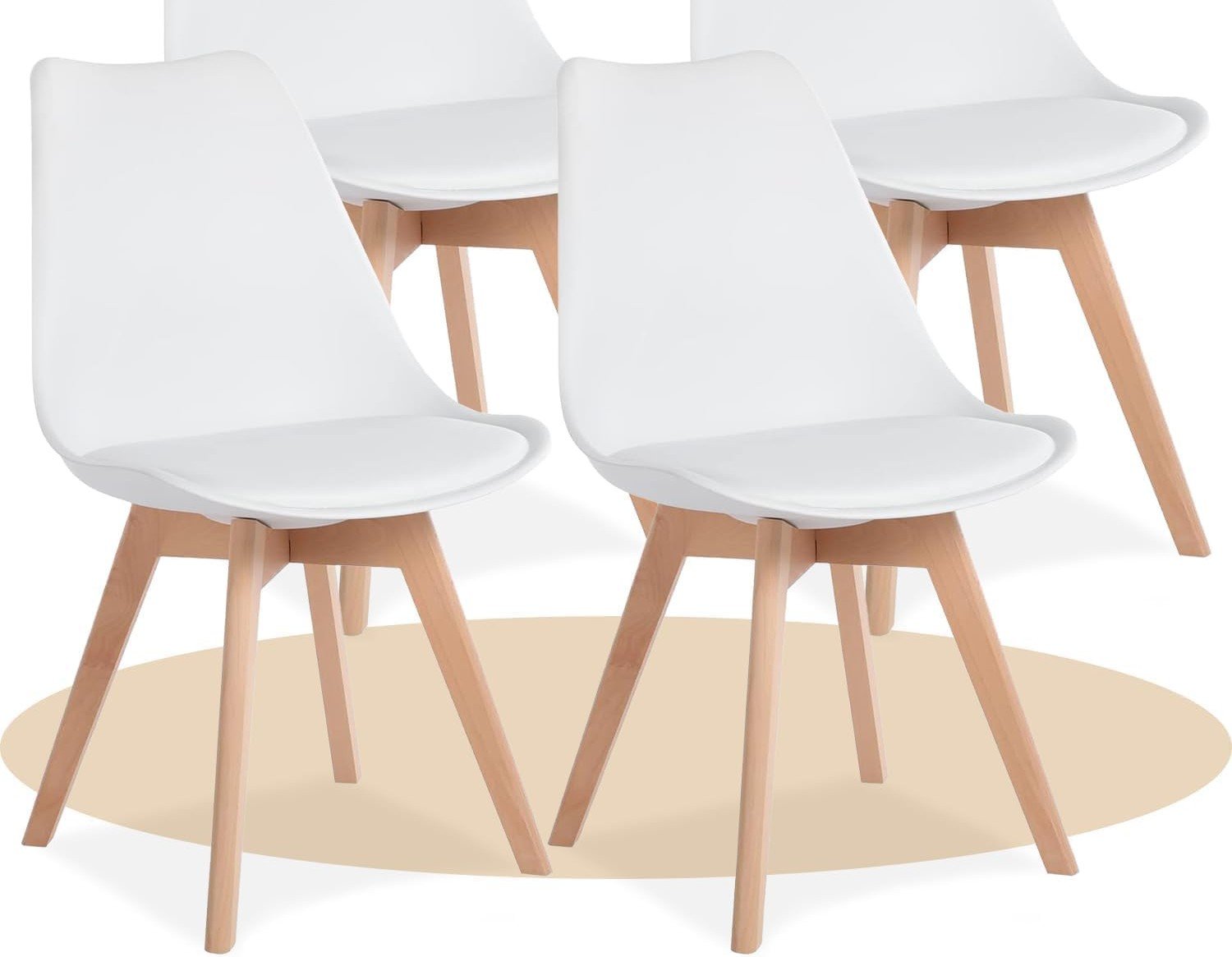 Sillas de Comedor, Sillas de Cocina, con Respaldo Ergonómico