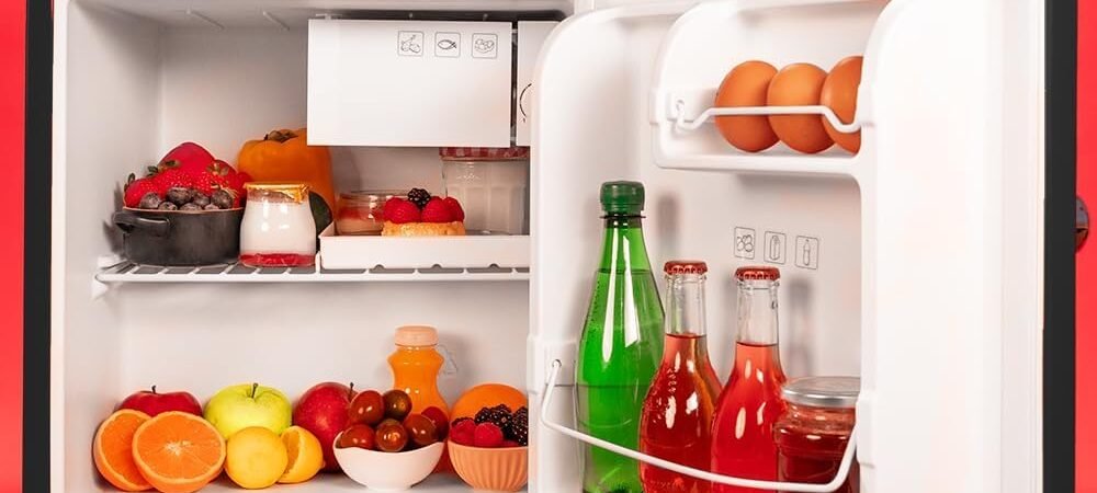 Increíble nevera pequeña frigorífico retro sobremesa 45L