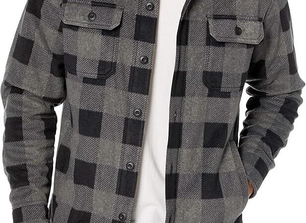 Chaqueta Tipo Camisa de Forro Polar de Manga Larga 